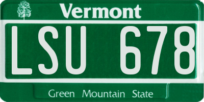 VT license plate LSU678