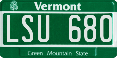 VT license plate LSU680