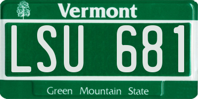 VT license plate LSU681