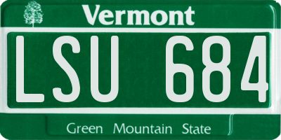 VT license plate LSU684