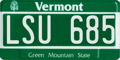 VT license plate LSU685