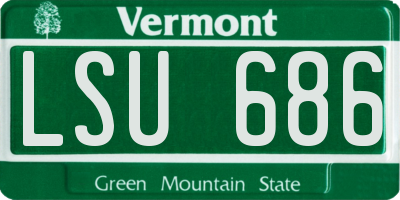 VT license plate LSU686