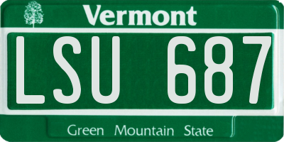 VT license plate LSU687