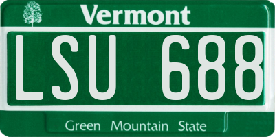 VT license plate LSU688