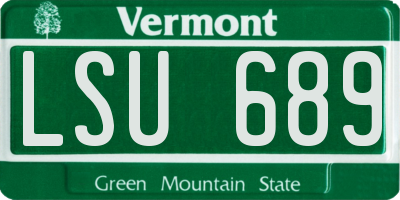 VT license plate LSU689