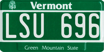 VT license plate LSU696