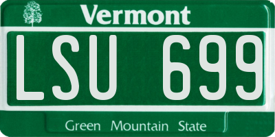 VT license plate LSU699
