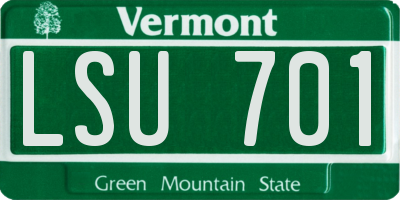 VT license plate LSU701