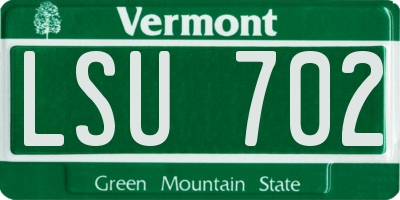 VT license plate LSU702