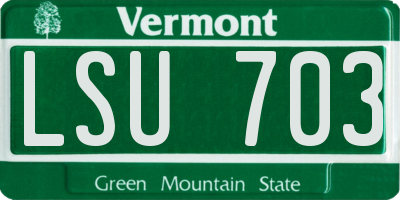 VT license plate LSU703