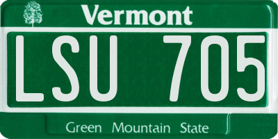 VT license plate LSU705