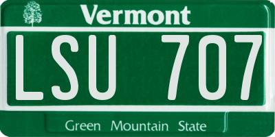 VT license plate LSU707