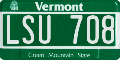 VT license plate LSU708