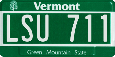 VT license plate LSU711