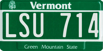 VT license plate LSU714