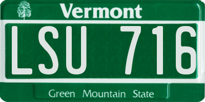 VT license plate LSU716