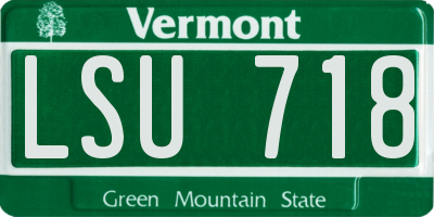 VT license plate LSU718