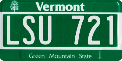 VT license plate LSU721