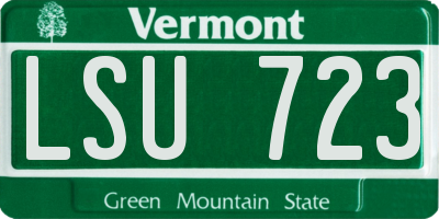 VT license plate LSU723