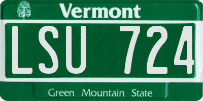 VT license plate LSU724