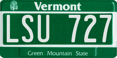 VT license plate LSU727
