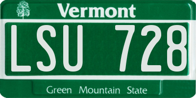 VT license plate LSU728