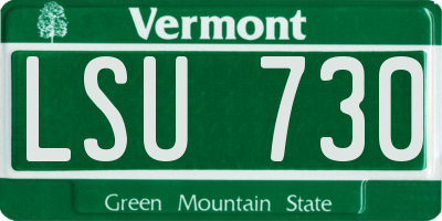 VT license plate LSU730