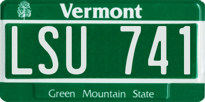 VT license plate LSU741