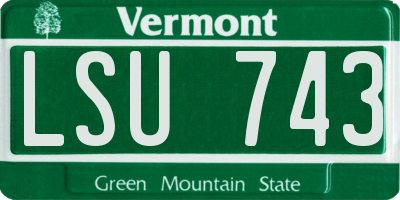 VT license plate LSU743