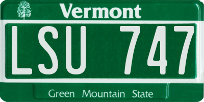 VT license plate LSU747