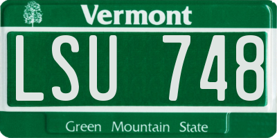 VT license plate LSU748