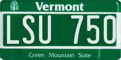 VT license plate LSU750