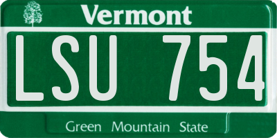 VT license plate LSU754