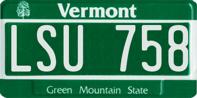 VT license plate LSU758