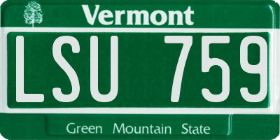 VT license plate LSU759
