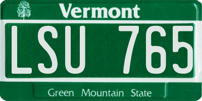 VT license plate LSU765