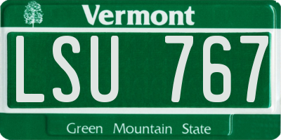 VT license plate LSU767
