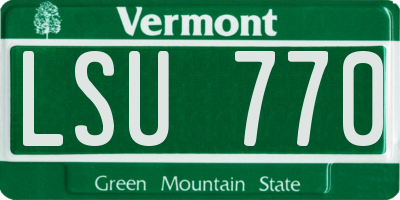 VT license plate LSU770