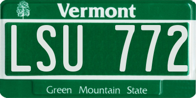 VT license plate LSU772