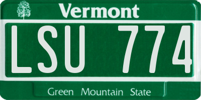 VT license plate LSU774