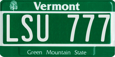 VT license plate LSU777