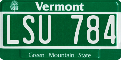 VT license plate LSU784