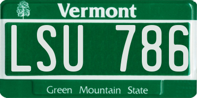 VT license plate LSU786