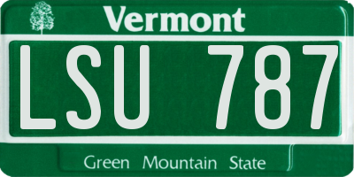 VT license plate LSU787