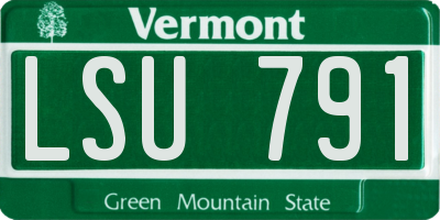 VT license plate LSU791