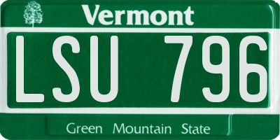 VT license plate LSU796
