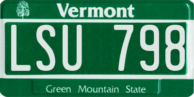 VT license plate LSU798