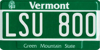 VT license plate LSU800