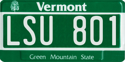 VT license plate LSU801
