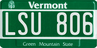 VT license plate LSU806